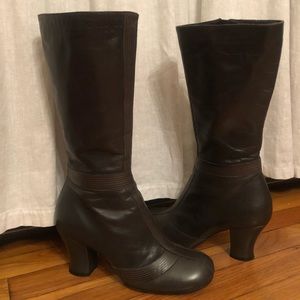 Chie Mihara chocolate brown leather boots